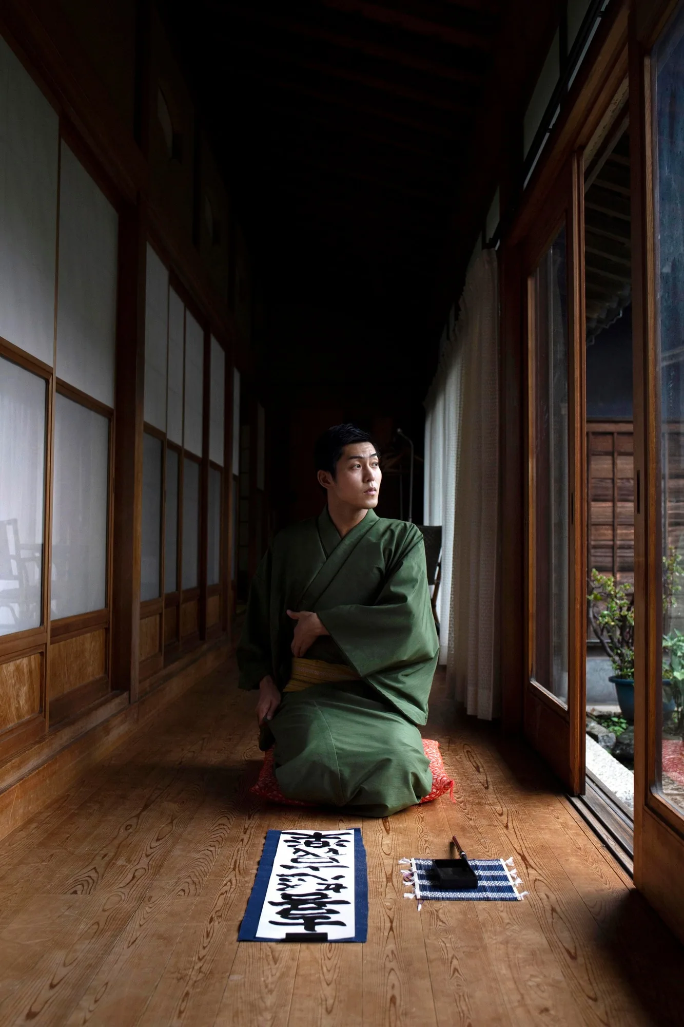 Practitioner holding a precise stance during a form workshop at Star Weave Loop dōjō